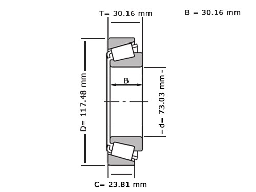 NTN Kegellager 4T-33287/33462 (73.03x117.48x30.16mm)