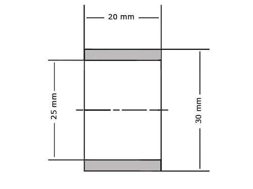 SKF Glijlager Sinterbrons PSM253020 A51 25x30x20mm