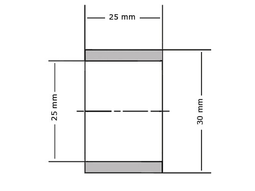 SKF Glijlager Sinterbrons PSM253025 A51 25x30x25mm