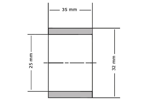 SKF Glijlager Sinterbrons PSM253235 A51 25x32x35mm 